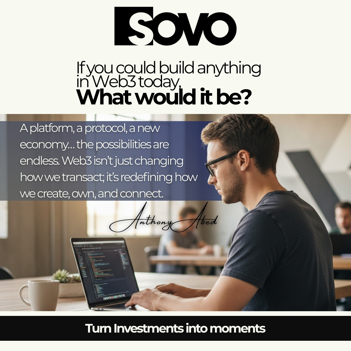Web3 isn’t just a technology; it’s a movement.  

It’s about rethinking value, ownership, and trust in the digital age.  

If you could build anything in Web3 today, what would it be?  

#Web3 #Blockchain #Decentralization #Innovation #CommunityDriven #Web3Builders #SOVO
