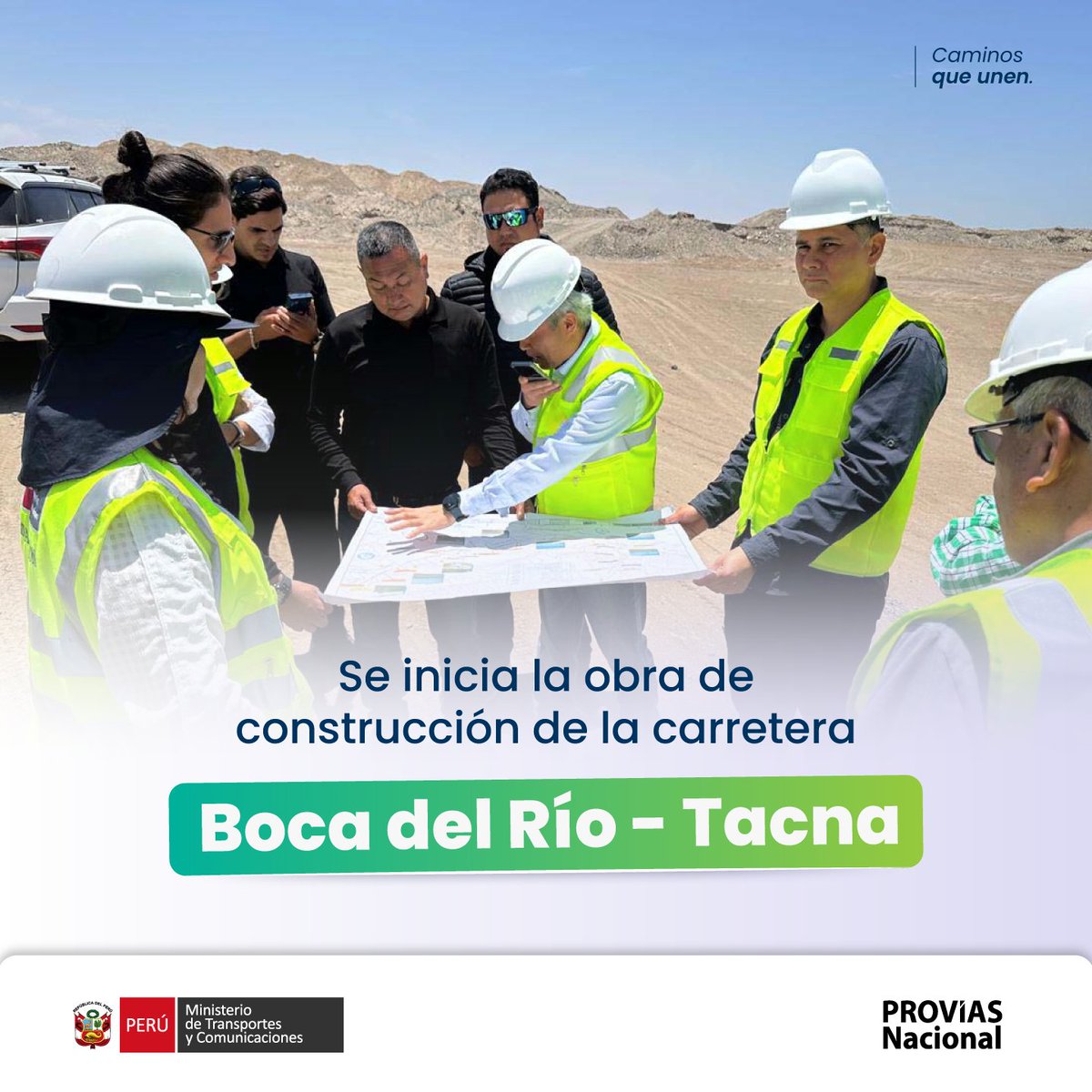 #Tacna
Se realizó la entrega de terrenos, dando inicio a la ejecución de la obra de mejoramiento de la carretera Boca del Río – Tacna, que beneficiará a más de 137 mil habitantes impulsando la transitabilidad y el desarrollo en la región. 🛣️ 
Más info 👉🏼 shorturl.at/fhom9