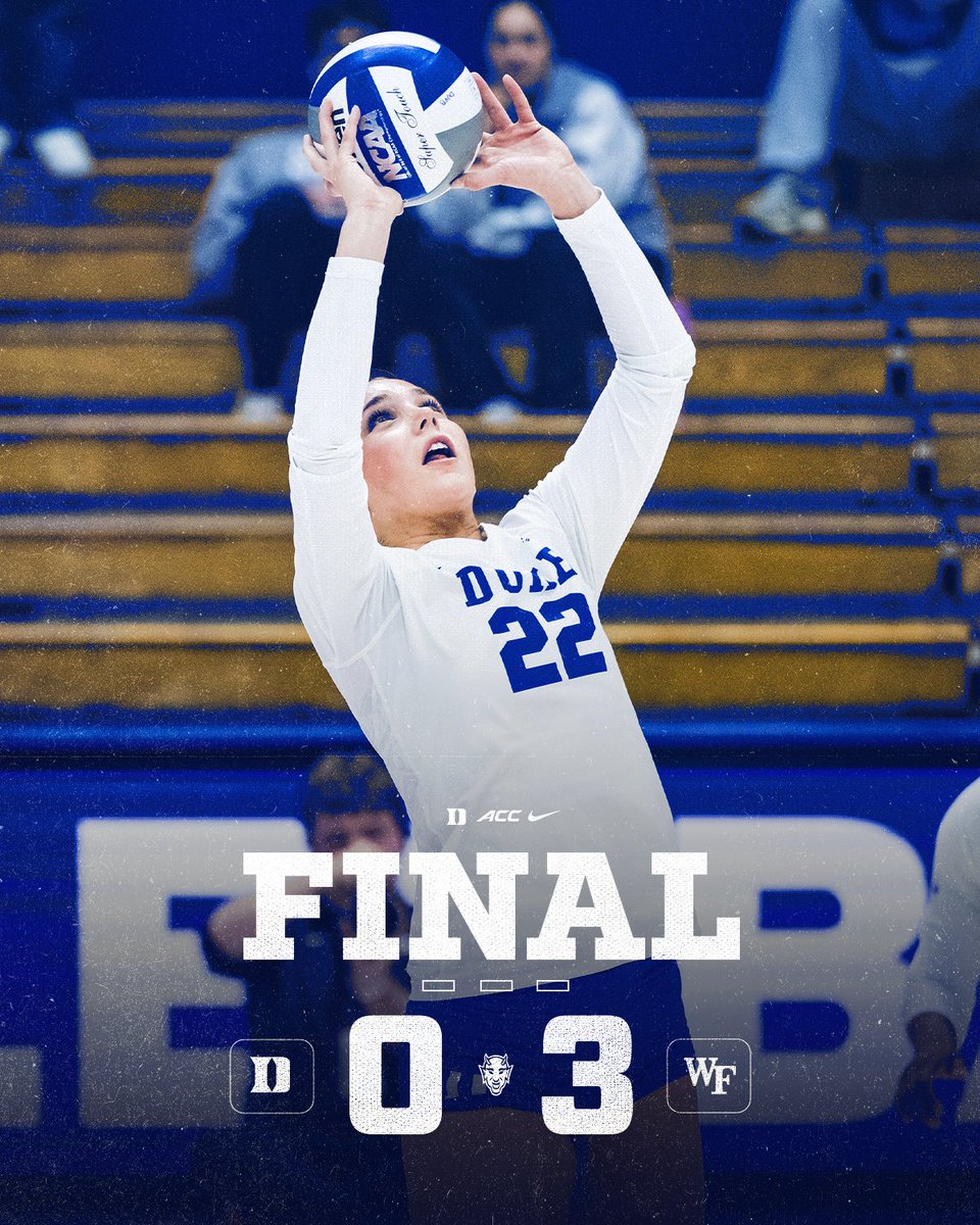 DukeVB's tweet image. Final from Winston-Salem. 

Hosting Cal on Friday for Senior Day and our last match of the season.

#GoDuke