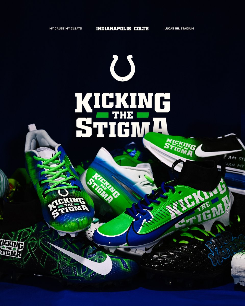 KickingStigma's tweet image. supporting mental health awareness both on and off the field. #MyCauseMyCleats 💚
