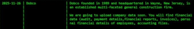 darkwebsonar's tweet image. Dobco Group in the USA 🇺🇸 has been targeted by a ransomware attack affecting the building and construction sector. #Ransomware #BuildingSecurity #CyberThreat
