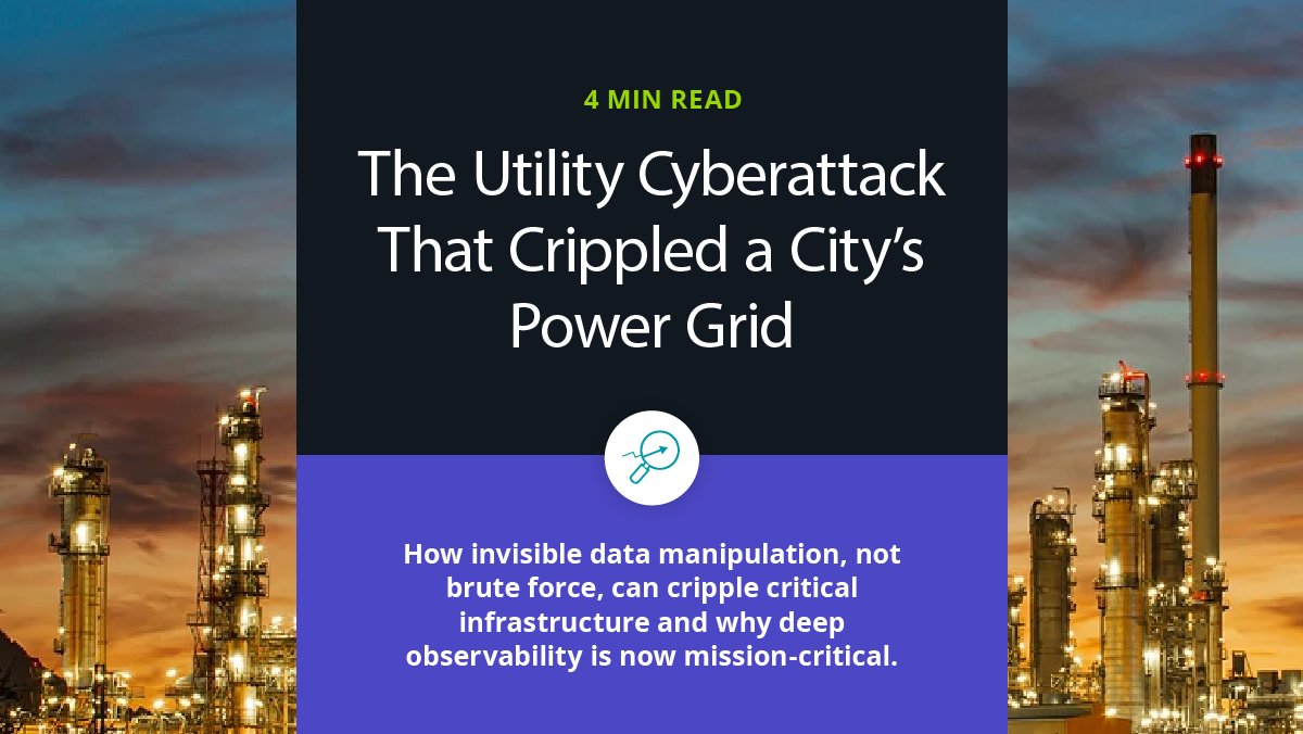 NETSCOUT's tweet image. 10 p.m. The city goes dark. No traffic. No emergency response. Just chaos.

You’d think it was a storm. Or a glitch.

It wasn’t. It was a cyberattack—planned for months, executed in seconds.

They didn’t break the system. They poisoned the data.

Everything looked normal… until…