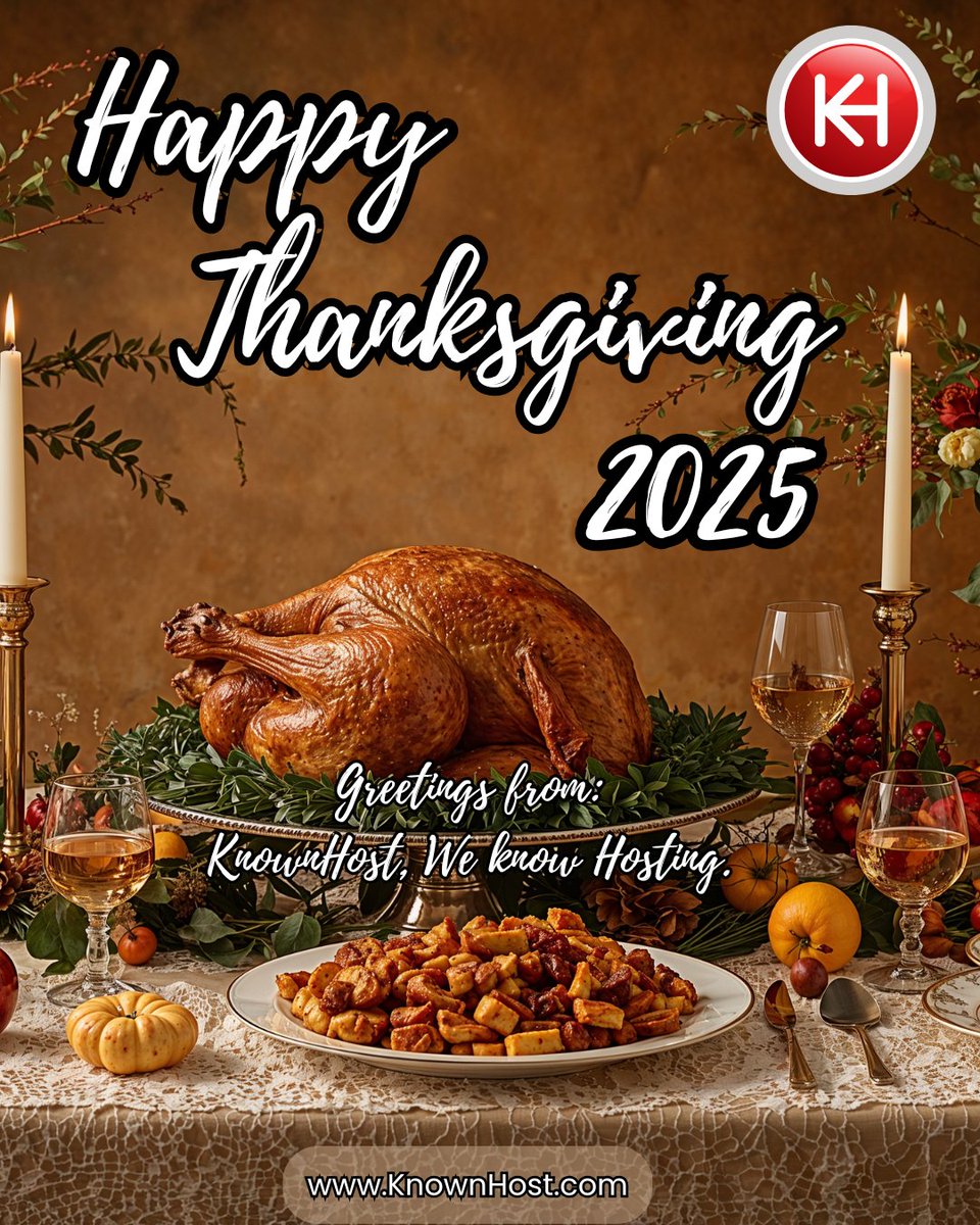 Reliable Hosting, amazing clients, and another year of powering your online presence, so much to be thankful for! Happy Thanksgiving from KnownHost.❤️❤️❤️

#thanksgiving
#knownhost 
#plesksupport 
#bettertogether
#wecare
