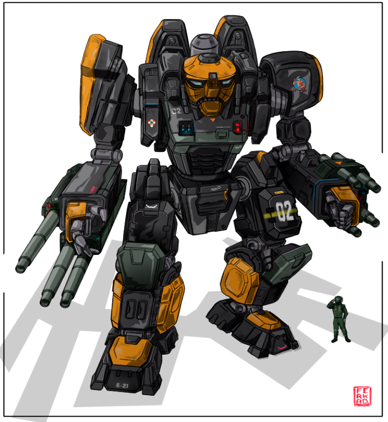 f3rkad's tweet photo. Omnimech Executioner. First time i make a cutaway like this one, all the others i have done before were 2d blueprints. It was difficult to make this with volume and perspective. It took me many hours of work but it was worth it. #executioner #omnimech #battletech #battlemech https://t.co/ZGwph8TR6E