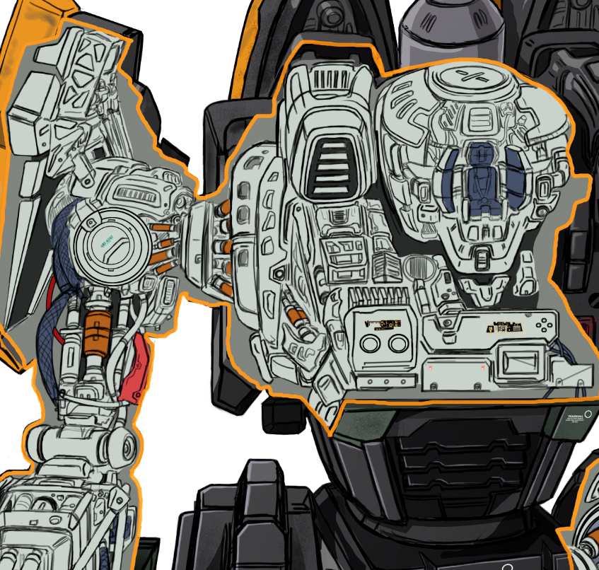 f3rkad's tweet photo. Omnimech Executioner. First time i make a cutaway like this one, all the others i have done before were 2d blueprints. It was difficult to make this with volume and perspective. It took me many hours of work but it was worth it. #executioner #omnimech #battletech #battlemech https://t.co/ZGwph8TR6E