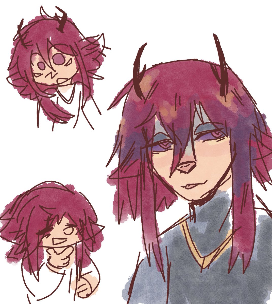 Nozzlih's tweet image. trying another style 😵‍💫
#smallartist #sketches