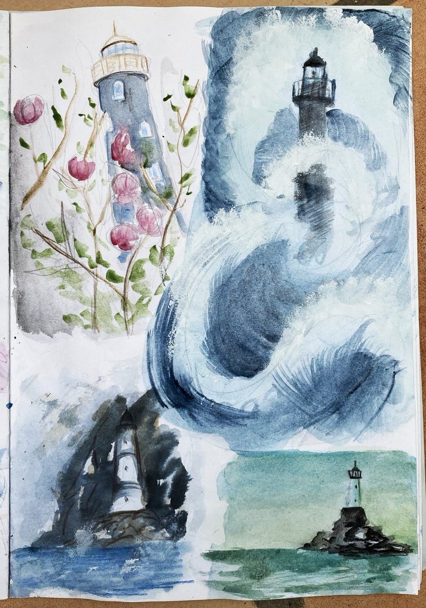 warai234's tweet image. A few watercolor sketches of lighthouses.💡🌊🌊
#artwork #sketches #illustration #watercolor