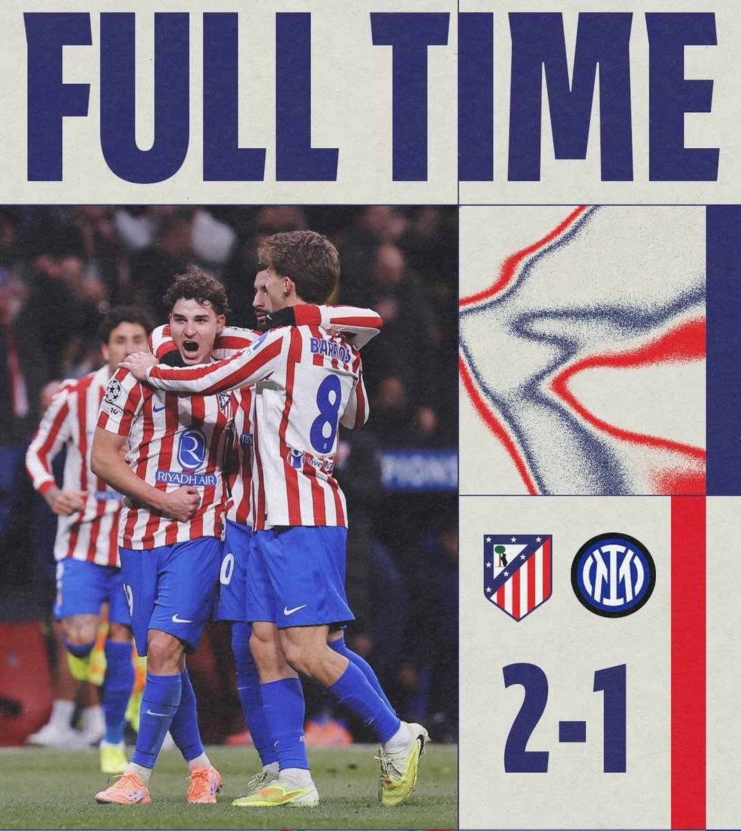 نتيجة مباراة #انتر_ميلان_إتليتيكو_مدريد