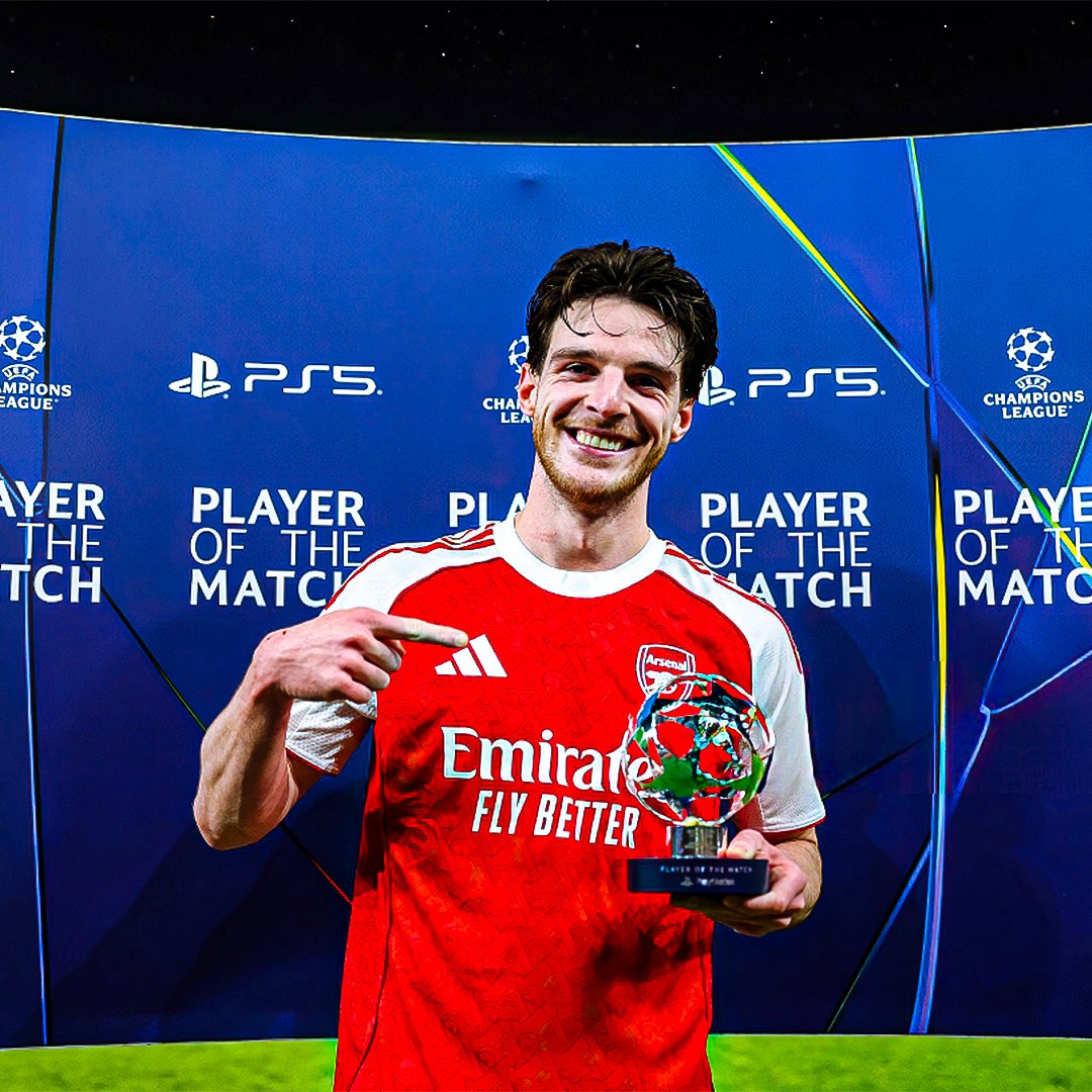 tekkersfoot's tweet image. 🚨🏴󠁧󠁢󠁥󠁮󠁧󠁿 𝐎𝐅𝐅𝐈𝐂𝐈𝐀𝐋: Declan Rice was named MOTM vs Bayern Munich. 🏅✨