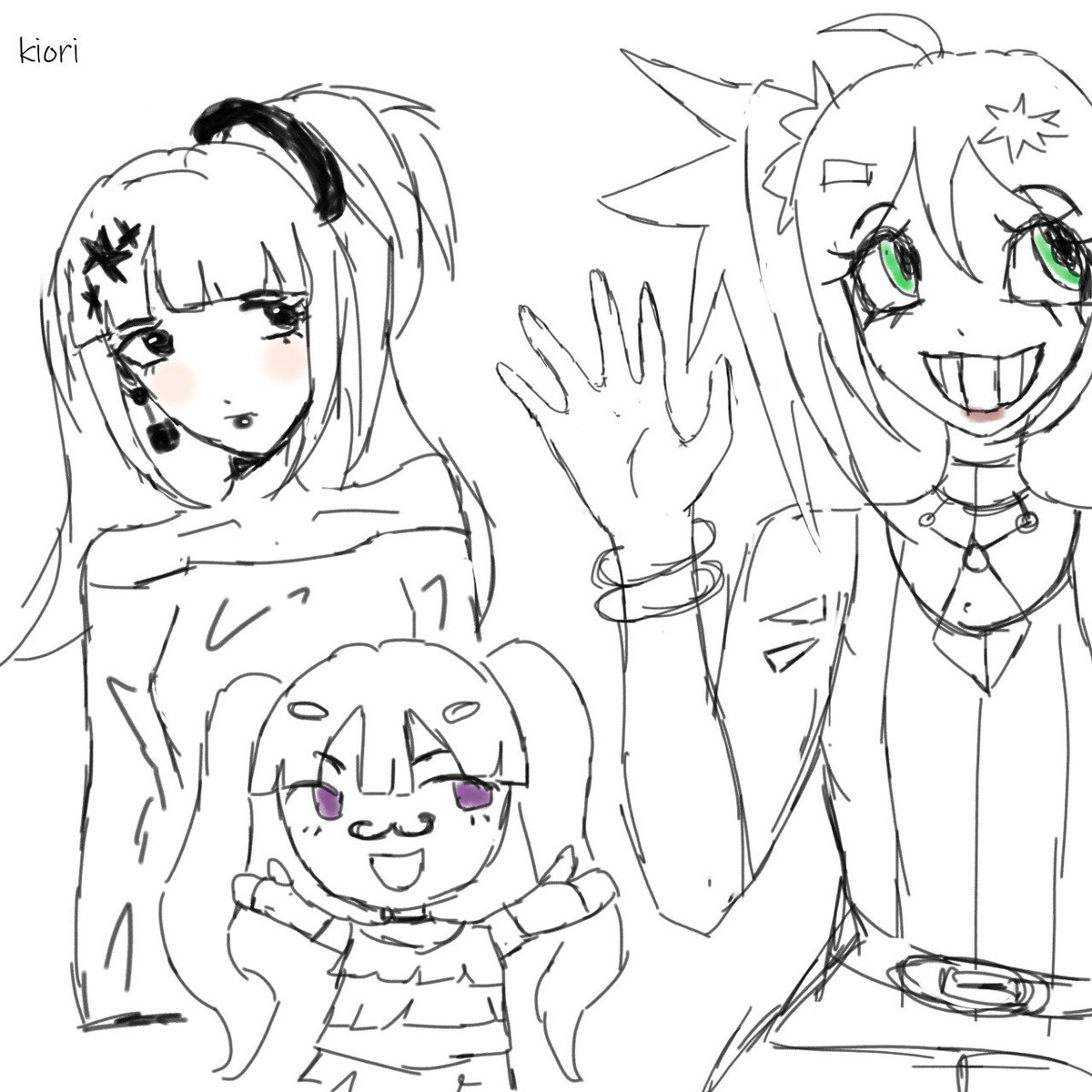 0black_tea0's tweet image. yo phon linging 📞
#sketches 
#oc