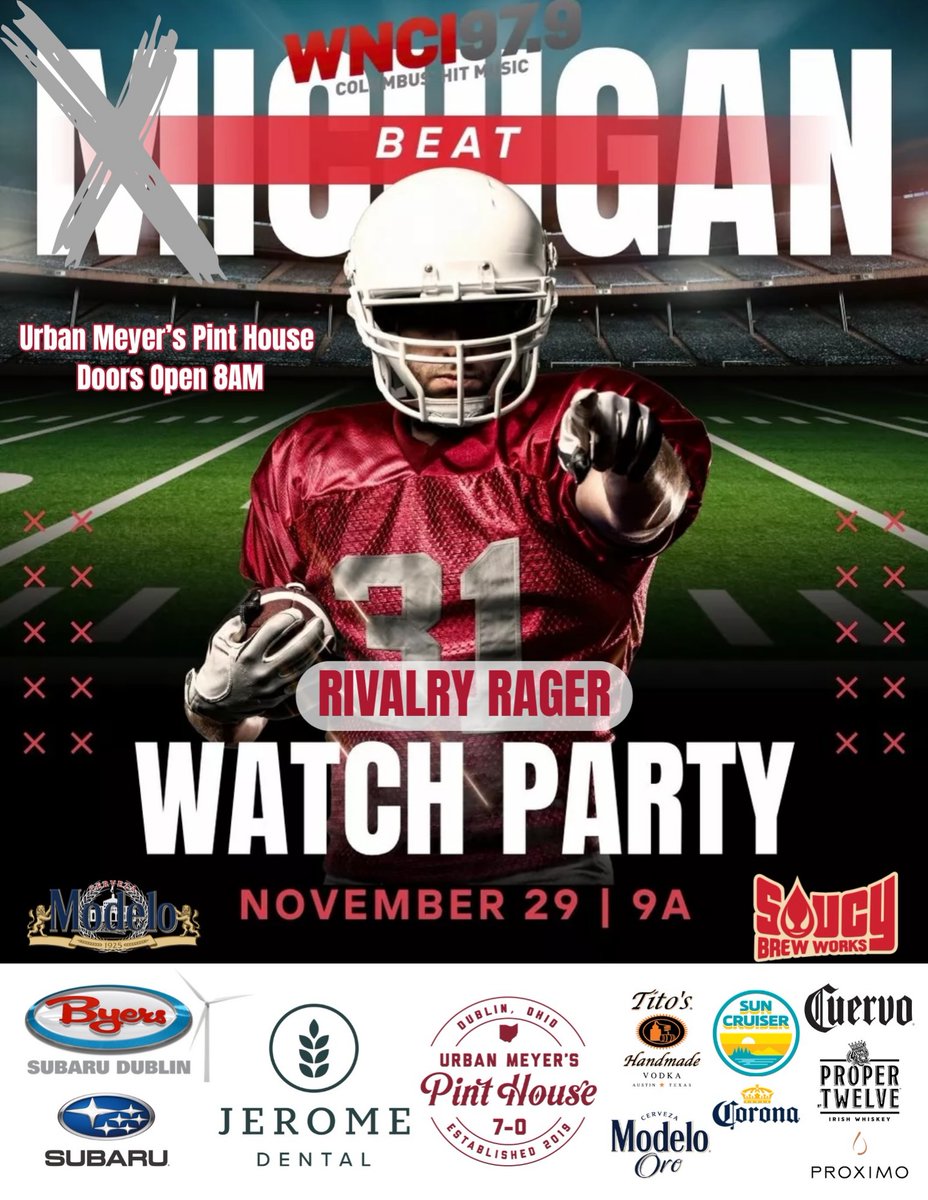 DublinOhio's tweet photo. Game day #DublinDrive traffic alert!
Join the @OhioStateFB vs. ❌ichigan watch party at @UrbansPintHouse this Saturday! 🏈 Big screens and big fun await!
Closures 6:30 a.m. to 5:30 p.m.:
🚧 Bridge Park Avenue from Riverside Drive to Mooney Street
🚧 Longshore Street from Cap City to @ZCucina
Get all the details here! ➡️ https://t.co/TRQsNxMSGb