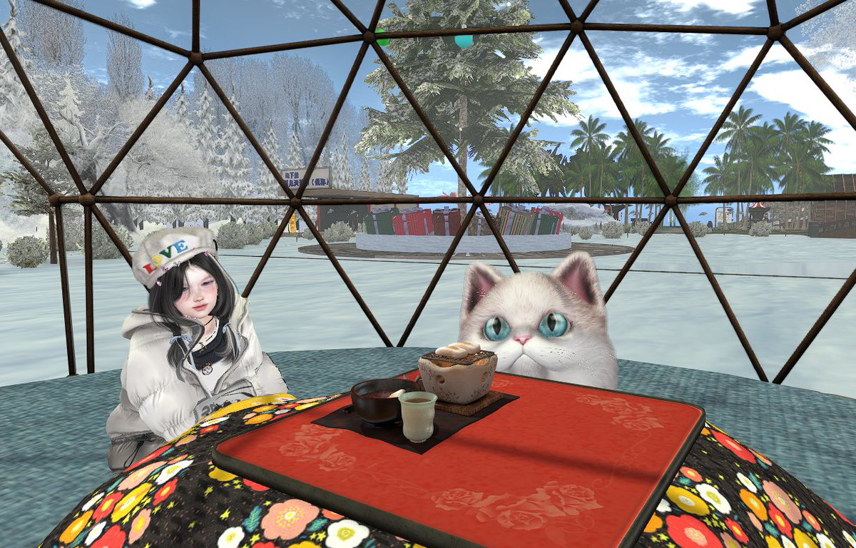 雛見沢　大改装中🐾🐾

こたつでぬくぬく　朝ごはん😺　
maps.secondlife.com/secondlife/Neu…