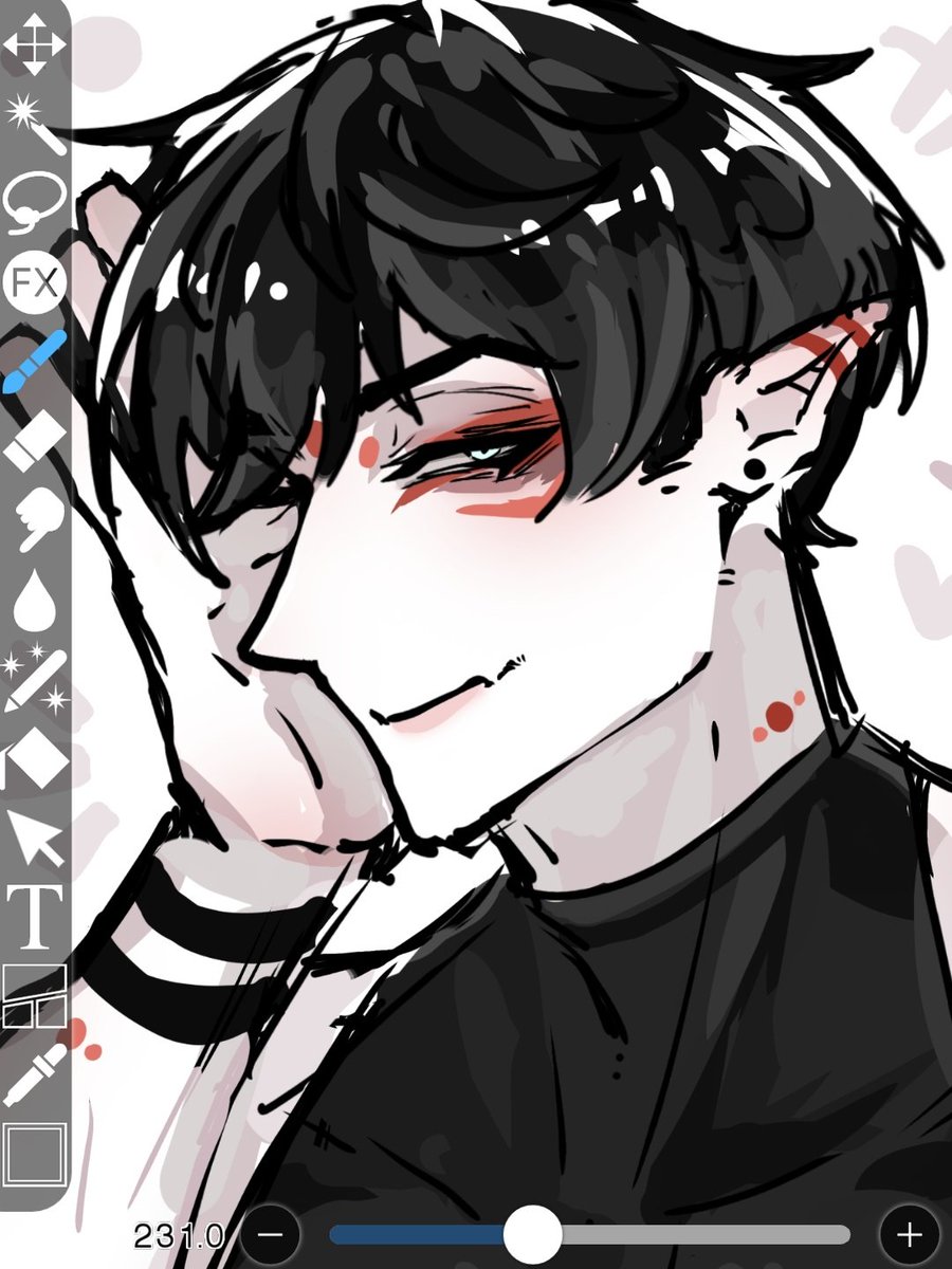 arismolawless's tweet image. Sketching one of my OC’s brothers💦

His name is Alek or well, Aleksei 👅

#artmoots #doodles #sketches #drawing #ibisPaintX