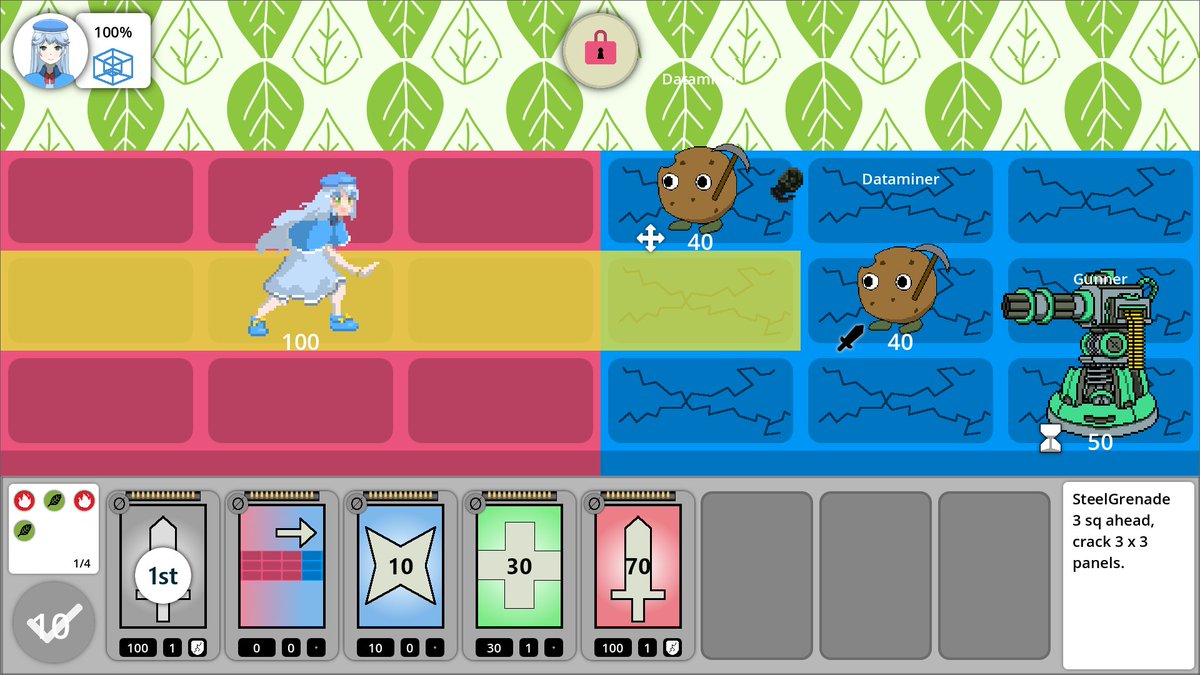 JHZech1's tweet image. Working on a new video game project. A grid based semi-action semi-turn based card battler. #roguelike #cardgamedevelopment #megaman