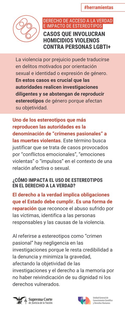 ddhh_scjn's tweet image. ⚠️ ¿Cómo impacta el uso de estereotipos en el acceso a la verdad en casos de muertes violentas de personas LGBTI+? Más información: scjn.gob.mx/derechos-human…

#LGBTI #DDHH #UGCCDH