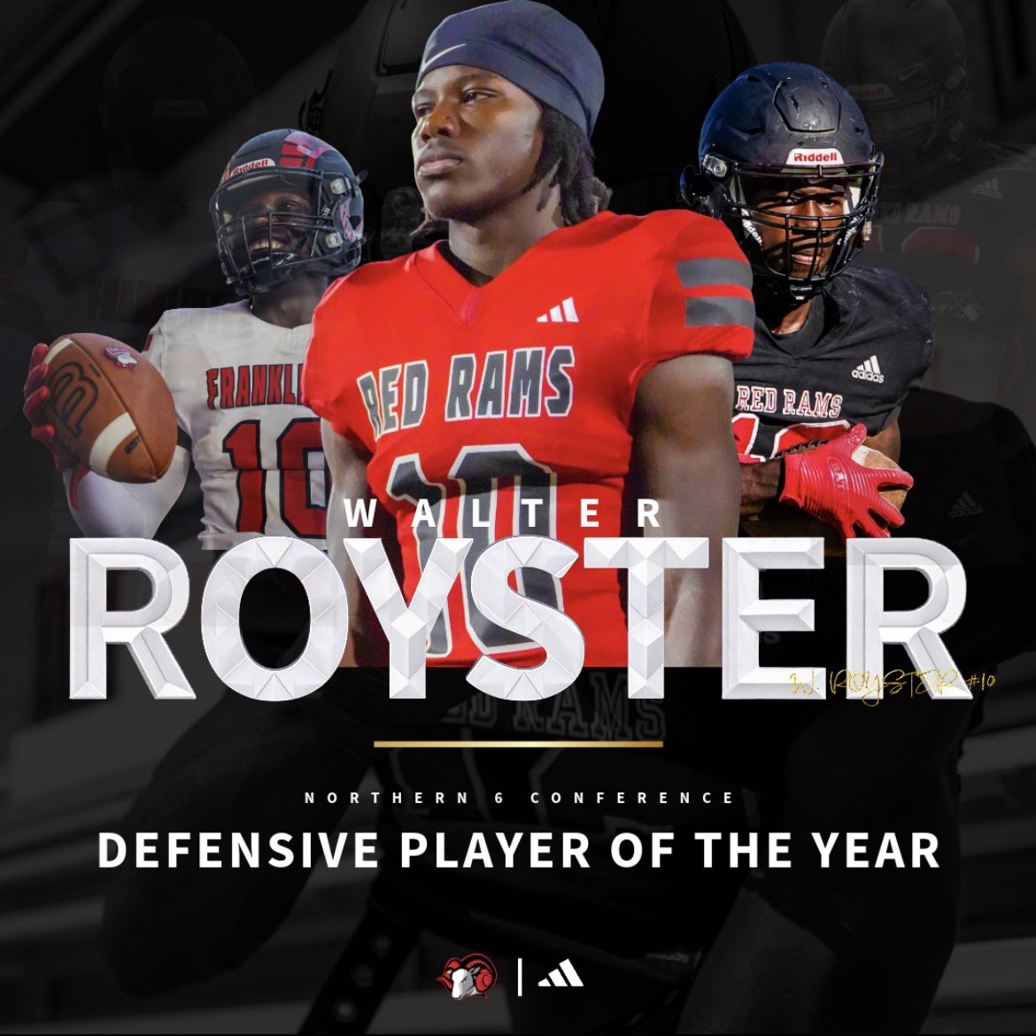 WRoyster50872's tweet photo. Beyond blessed to be named the Northern 6 conference defensive player of the year!! @FHSRedRams_FB @FHSAthletics6 @CoachAJ_Jones @CoachNicoRogers @CoachGMcGruder @CoachPollard36 @CoachDaniels06 @CoachSavion6 @Weaverjr11 @Kere_Thomas https://t.co/idJ0j7UjfT