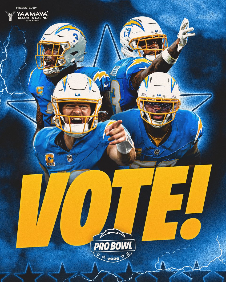 🚨 repost to vote! 🚨

#probowlvote + justin herbert
#probowlvote + derwin james
#probowlvote + keenan allen
#probowlvote + khalil mack