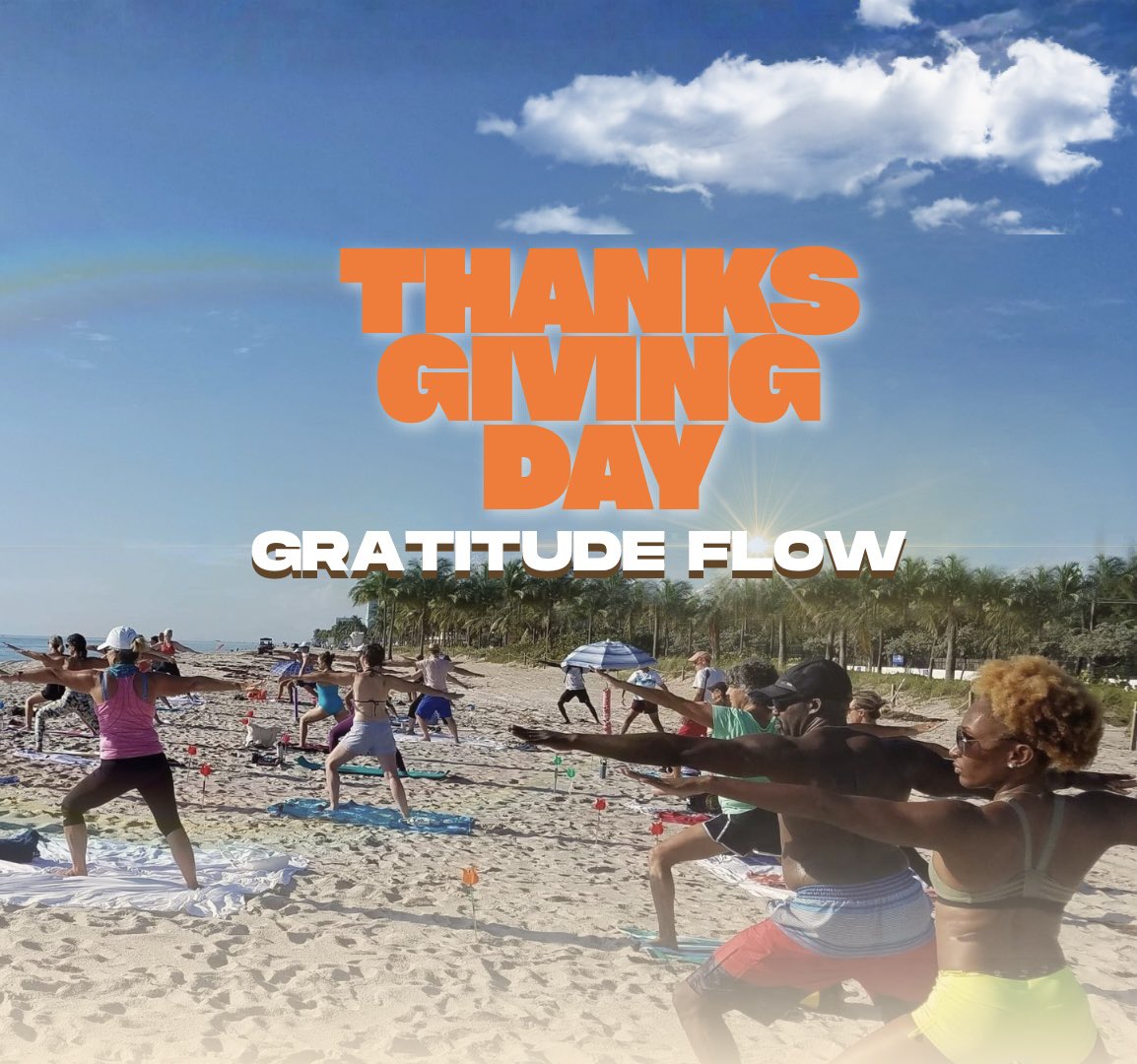 FortYoga's tweet photo. Last chance to grab a spot 🤸🏽
Thanksgiving Day Beach Yoga 🧡

📅 Thurs, Nov. 27 
⏰ 9:15 am 

🎟️ Tickets and details ⬇️
https://t.co/SH3xlTq1PH https://t.co/7wa18nQ6sN