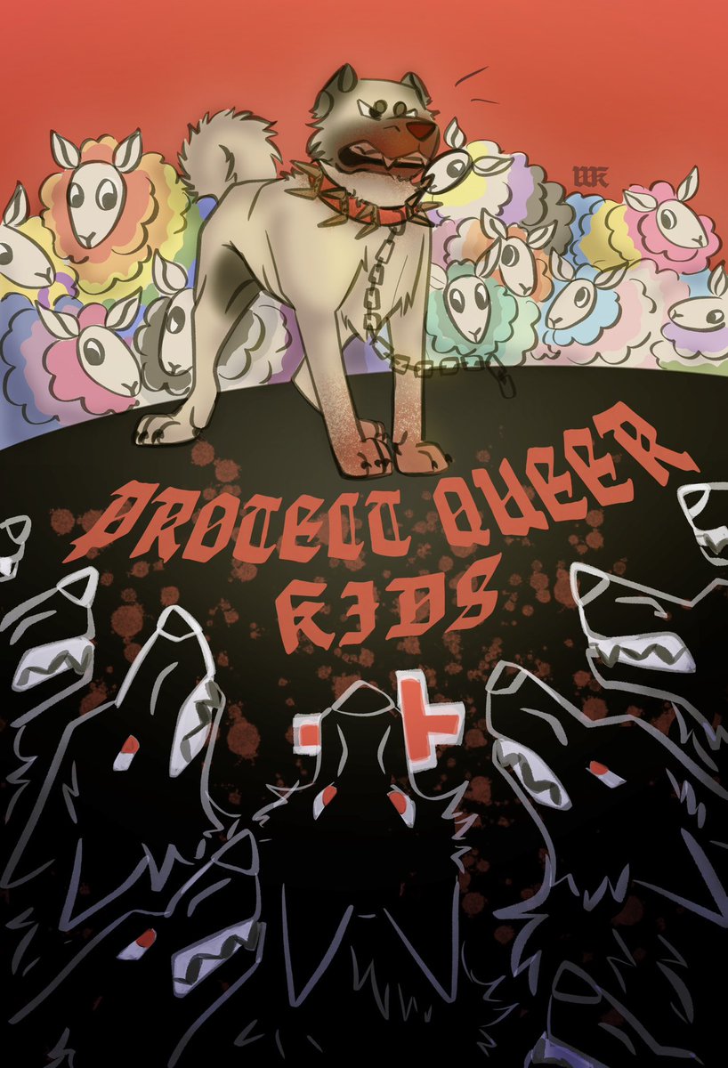 weredogking's tweet image. let queer kids exist in peace.