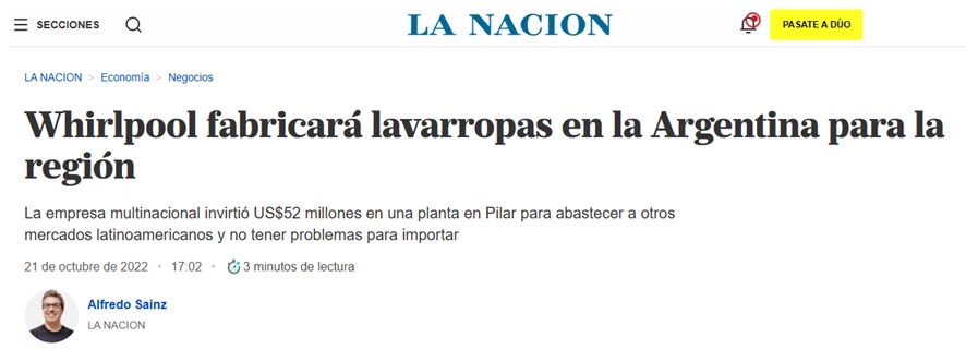 Juli_Strada's tweet image. 1er acto: Whirlpool fabricará lavarropas en la Argentina para la región (octubre 2022).

2do acto: Whirlpool recortó al menos 60 puestos de trabajo y ajustó uno de sus turnos de producción (mayo 2024).

3er acto: Whirlpool cierra su planta de Pilar y abandona la producción en la…