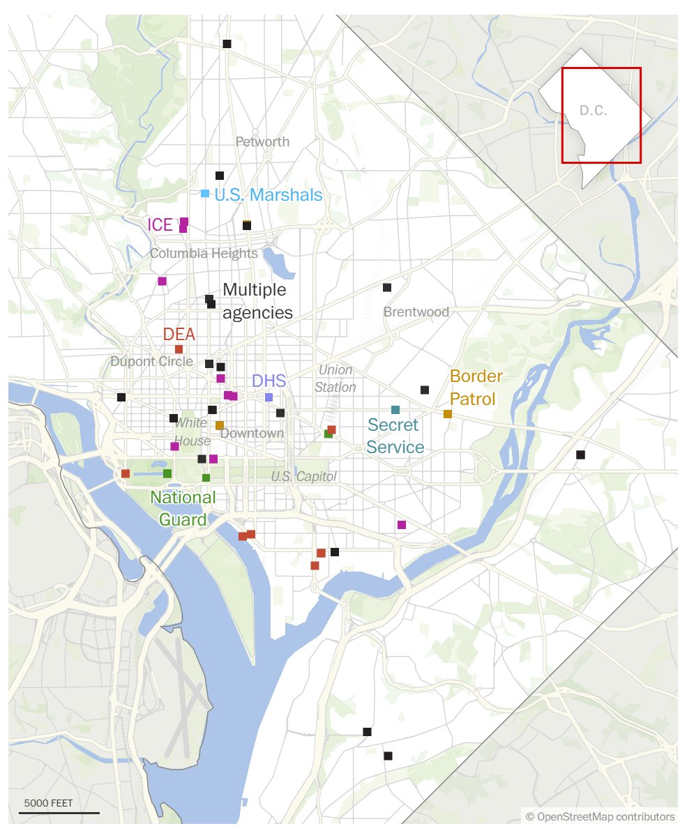colinmort's tweet image. This does not seem like a very rigorous analysis

The largest drops have happened east of the river, despite very little national guard deployment in those areas.

(First map is 2025 homicide heat map, the second is 2024)