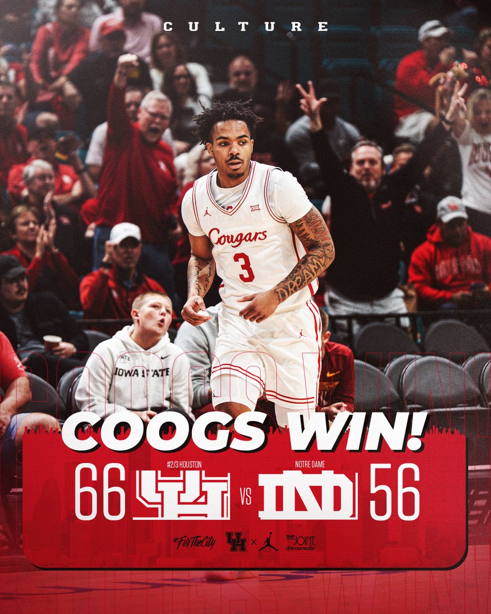 UHCougarMBK's tweet image. COOGS WIN
presented by @thejointchiro 

#ForTheCity x #GoCoogs