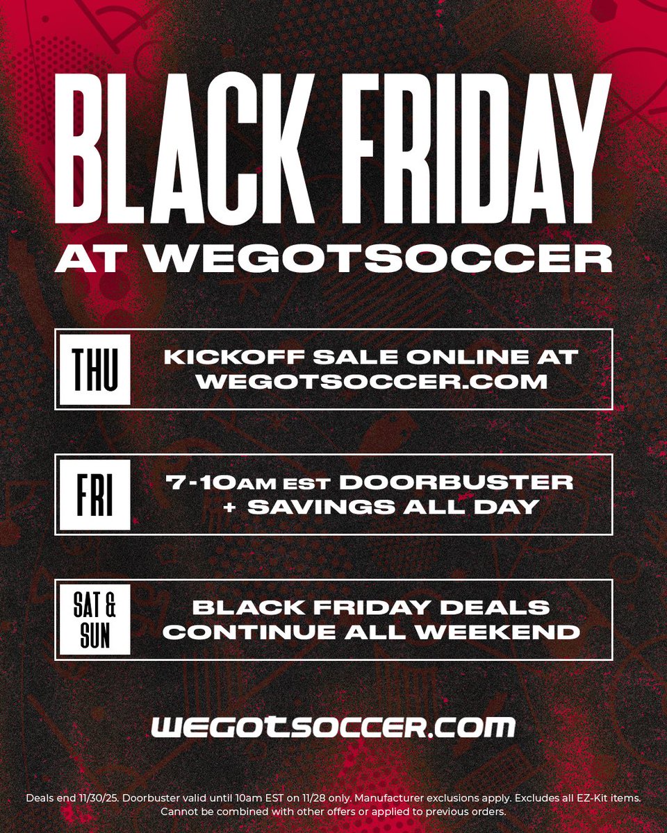 Hello Families, 
We Got Soccer has some holiday deals they’d like you to check out. Ring in the holidays with some gear!