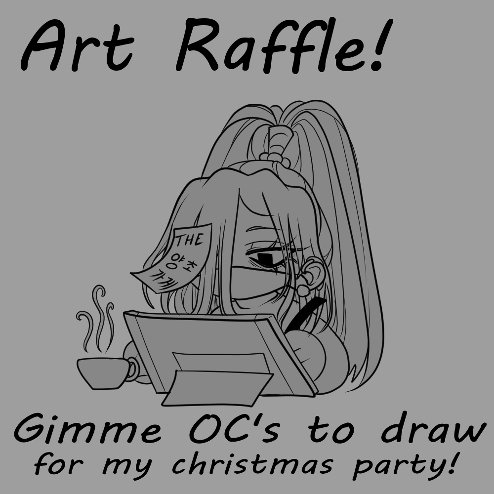 Art Raffle Time!!! (Must be okay with me posting on yt)

Hello! Comment some OC's for me to draw on yt, for my oc themed christmas party! 🎄

Must:
- Like
- Comment
- and retweet to enter!

(All references must be SFW.)

#artraffle #freeart #artgiveaway #Vtuber