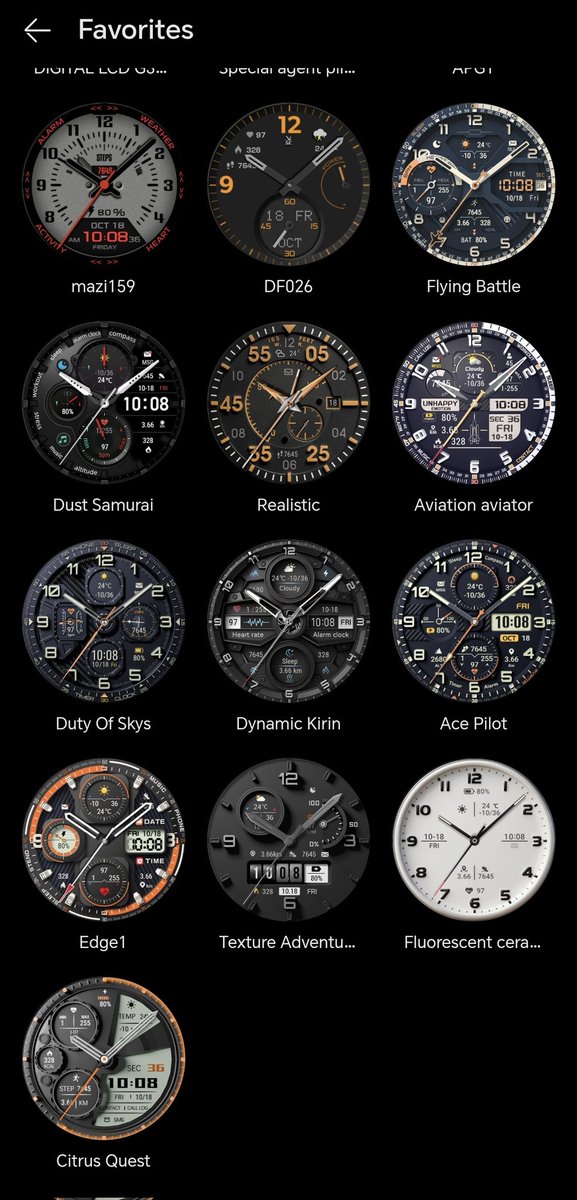 saszynski's tweet image. Kilka zapisanych w ulubionych i nie mogę się zdecydować.
Po godzinie w każdej coś mi nie pasuje.

Na jedno chciałem zwrócić Państwa uwagę.
Mianowicie pod względem wyboru tarcz, Huawei bije Garmina jak szkolny łobuz pierwszaka.