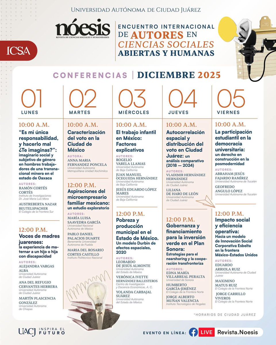 Evento en línea
Encuentro Internacional de Autores en Ciencias Sociales Abiertas y Humanas