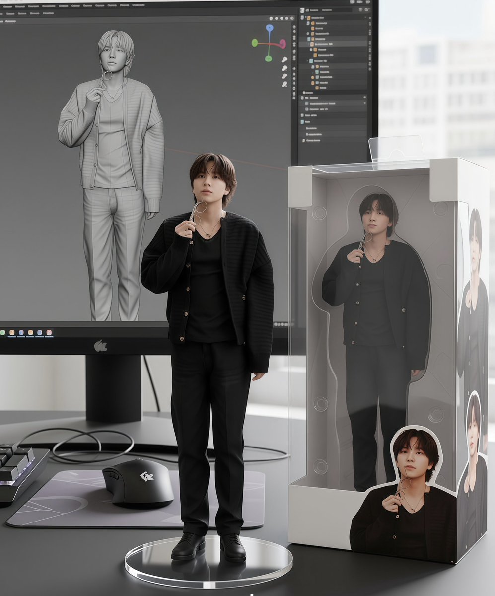 チャン・グンソク人形 キャラクター ドール チャングンソク似 着せ替え ぬいぐるみ ヒョウ柄