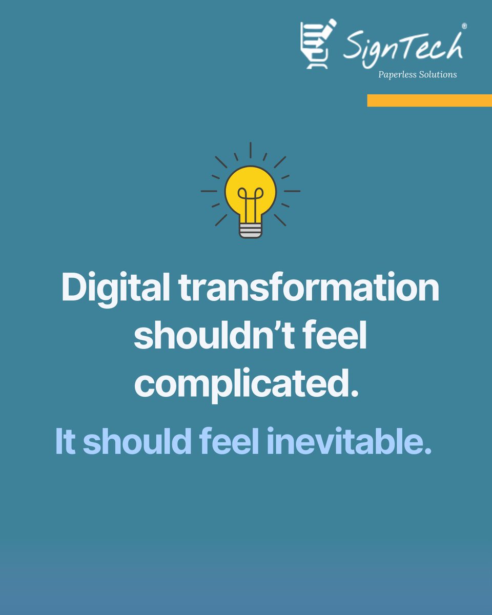 SignTechForms's tweet image. 70% of new apps use low-code/no-code.
Yet businesses still print contracts and chase signatures.
We&apos;ll automate everything... except the signature that closes the deal.
The disconnect is brutal.
SignTech fixes the last mile → signtechforms.com/pricing/
#SaaS #DigitalTransformation