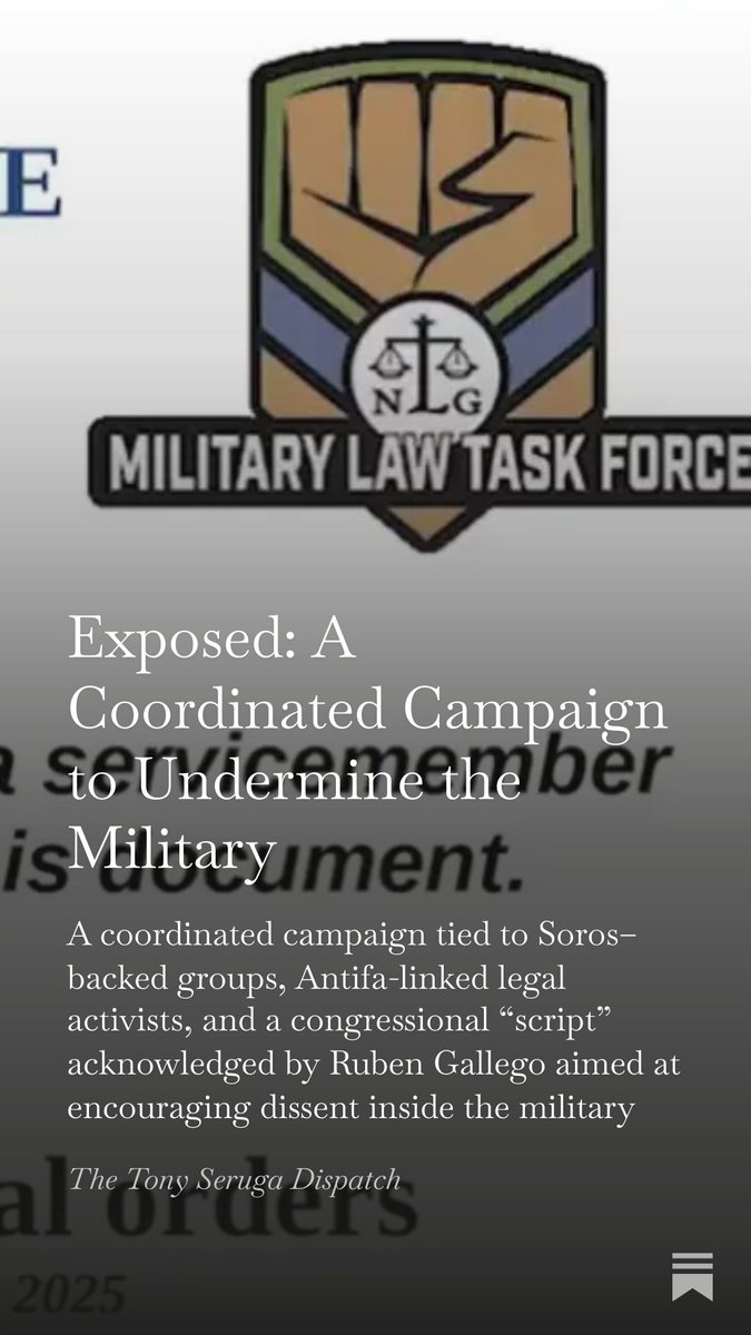 On November 11, just days before a now-viral “Seditious Six” video circulated with identical messaging, the National Lawyers Guild quietly published guidance encouraging service members to refuse so-called “illegal” orders.

The phrasing in that guidance mirrors… almost word for