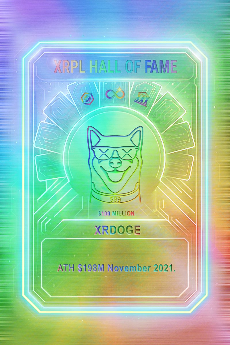 ♾️ LEGENDARY - Immortal

<a href="/XRdoge_Army/">XRdoge Army 🥇OG of the XRPL</a> has more than earned their Legendary status with an ATH of $198 Million in November 2021! 📈

XRDOGE is one of only two XRPL projects with a Legendary Card in the Hall. 🏛