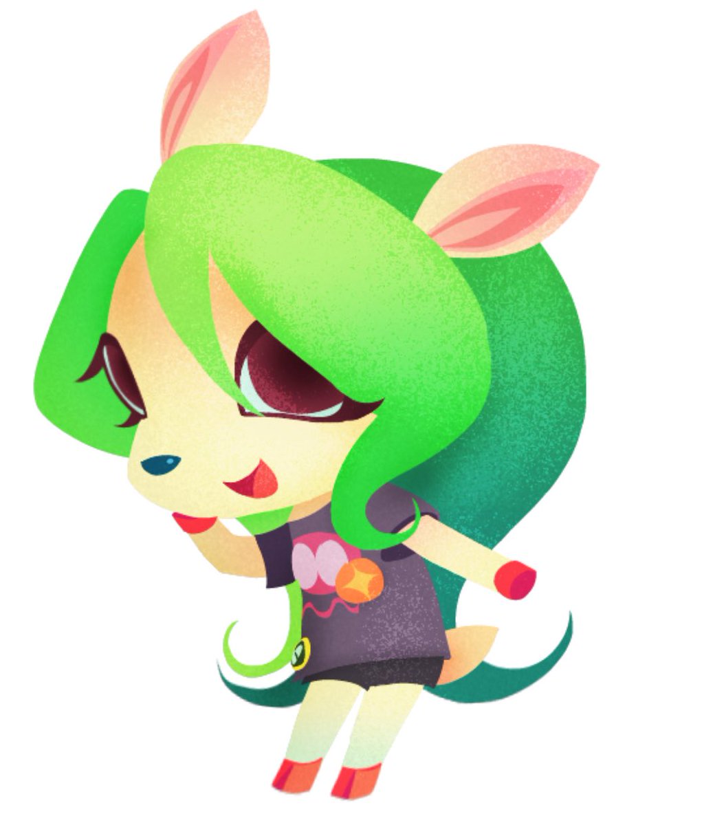 Hello this is my animal crossing oc based of not Splatoon Len, her name is Lenny and she’s 100% deer #Splatoon #AnimalCrossing