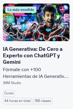 ¿Quieres asegurar tu futuro profesional? La #IAGenerativa es esencial. Nuestro curso te da las habilidades para destacar y no quedarte atrás. ¡Invierte en ti con JMM Studio! #DesarrolloProfesional #AprenderIA #IA #IAGenerativa #LLMs #CursoOnline

jmmia.com/cursoia
