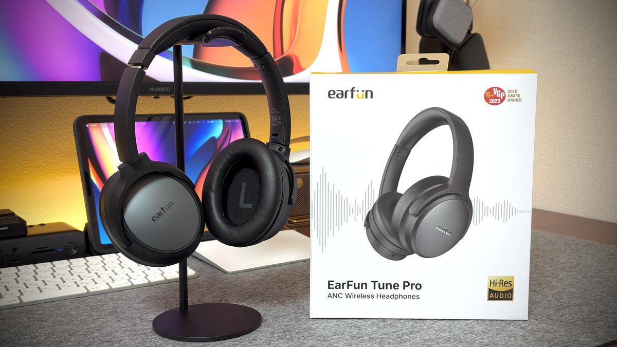 ryu9zap's tweet image. Earfun Tune Proが良すぎる。

片耳ドライバー×2音良し
ノイキャン強い
外音取り込み自然
マルチペア無限（アクティブは2台迄）
側圧弱めフカフカ
USB充電+USBオーディオ再生
ゲームモードしっかり低遅延
バッテリー最大120時間
3.5㎜有線対応（ノイキャン併用可）

メインに昇格。
セール6,000円台。