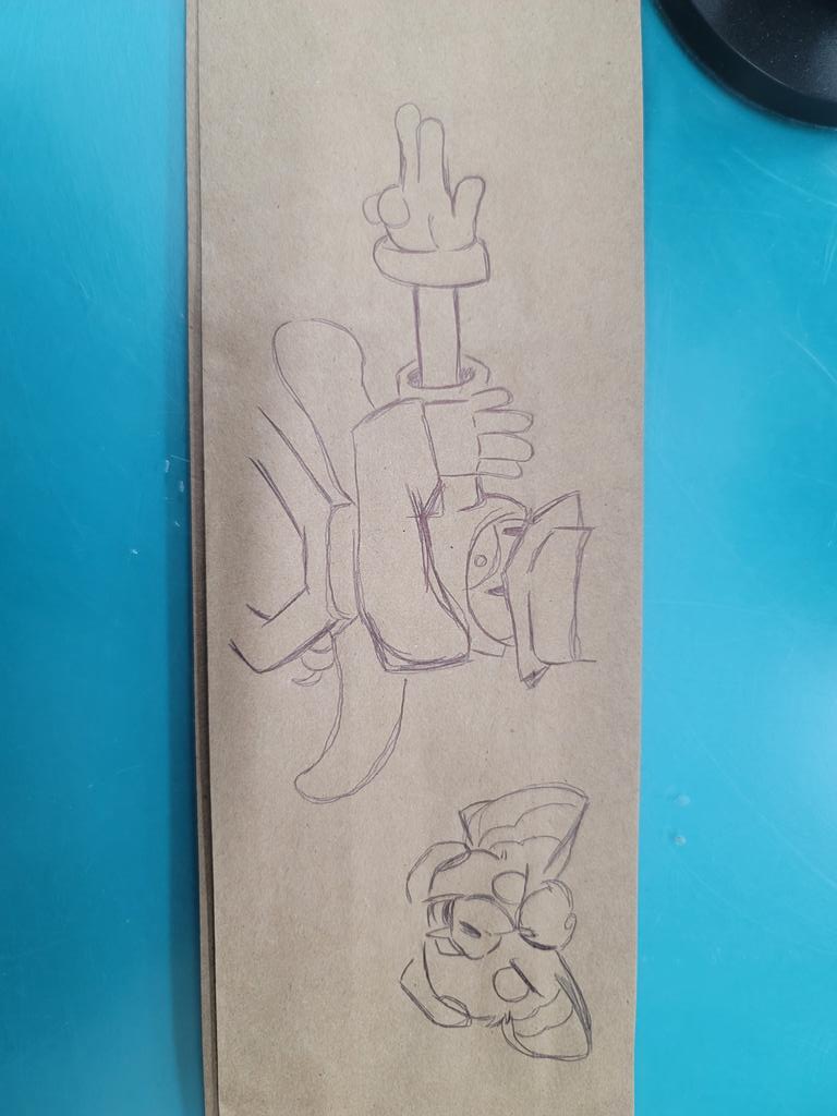 Paper bag art for short stream 
<a href="/PicartoTV/">Picarto.tv</a> - sumguy 
Picarto.tv/sumguy 

#NDontlook #shortstream #commissions