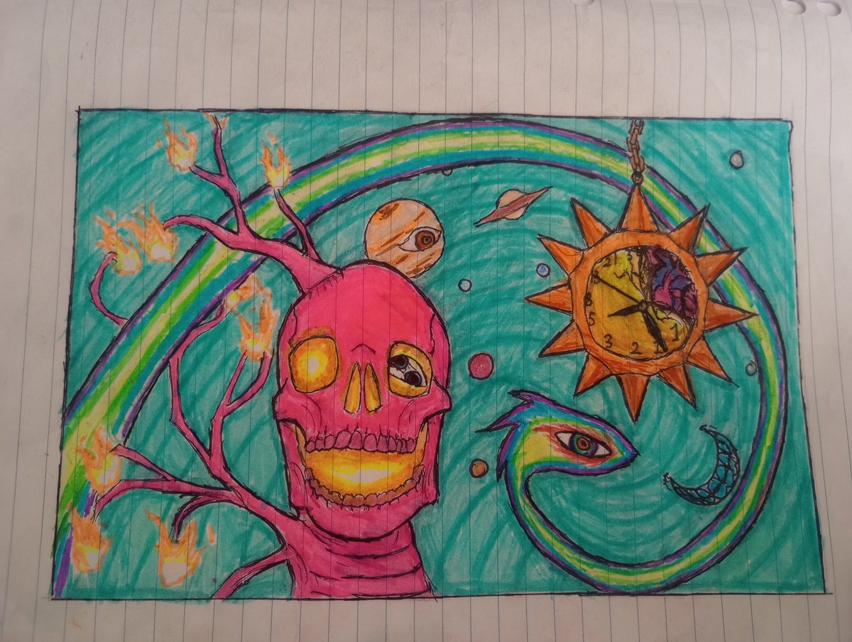 Tool themed abstract drawing