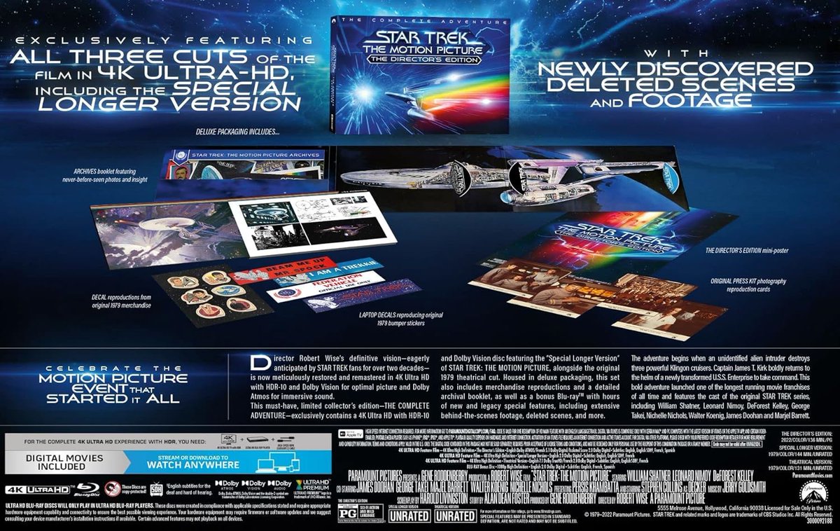 thehdroom's tweet image. Star Trek: The Motion Picture - The Director&apos;s Edition Complete Adventure 4K UHD is down to $60.49 at Amazon (38% off)
amzn.to/4pcc1SA #ad