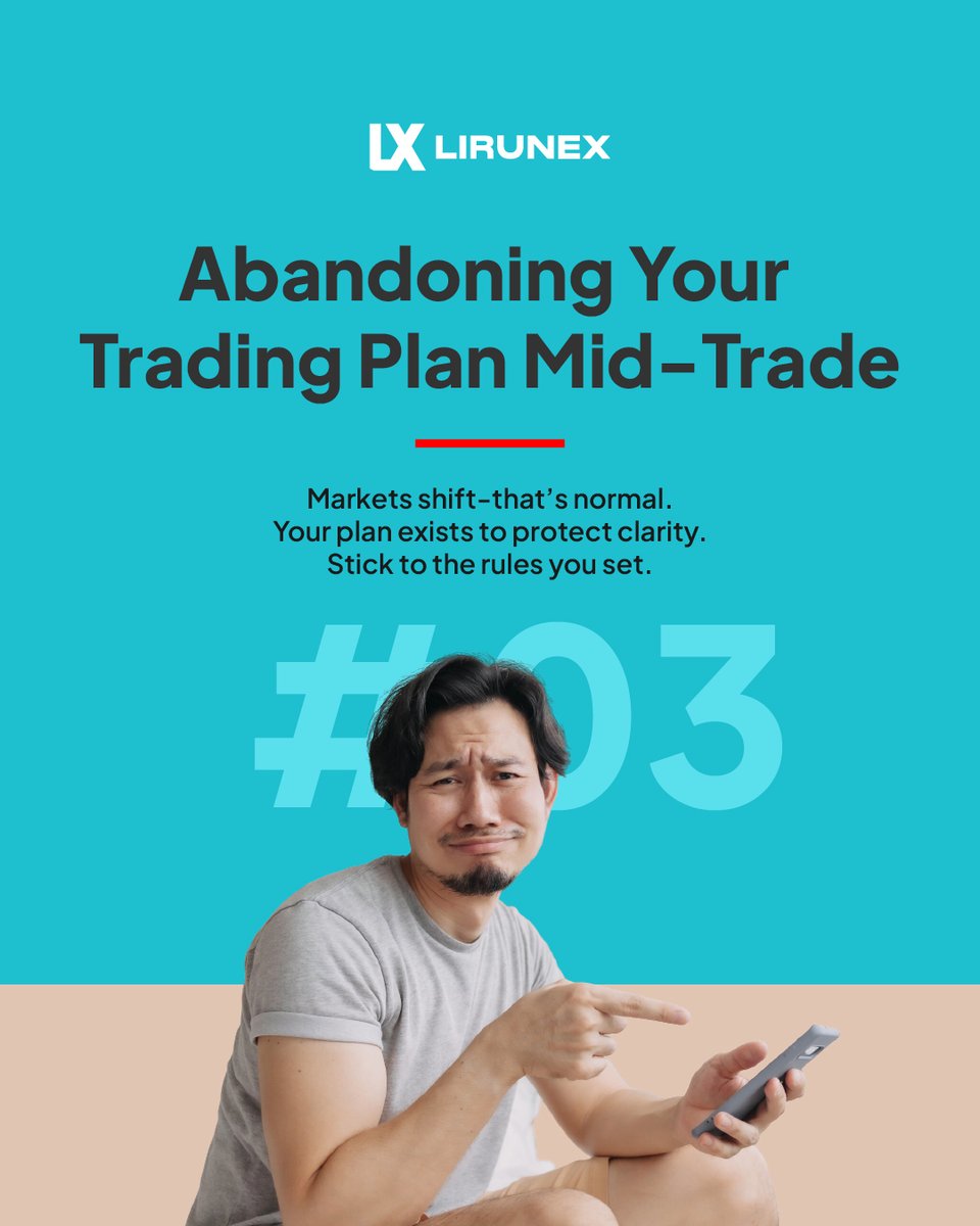 lirunexglobal's tweet image. Trading isn’t just about strategy — it’s about avoiding the mistakes that quietly damage your results.
Here are 4 common habits that traders still struggle with, and how to fix them. 👇

#Lirunex #TradingEducation #ForexTips #MarketInsights