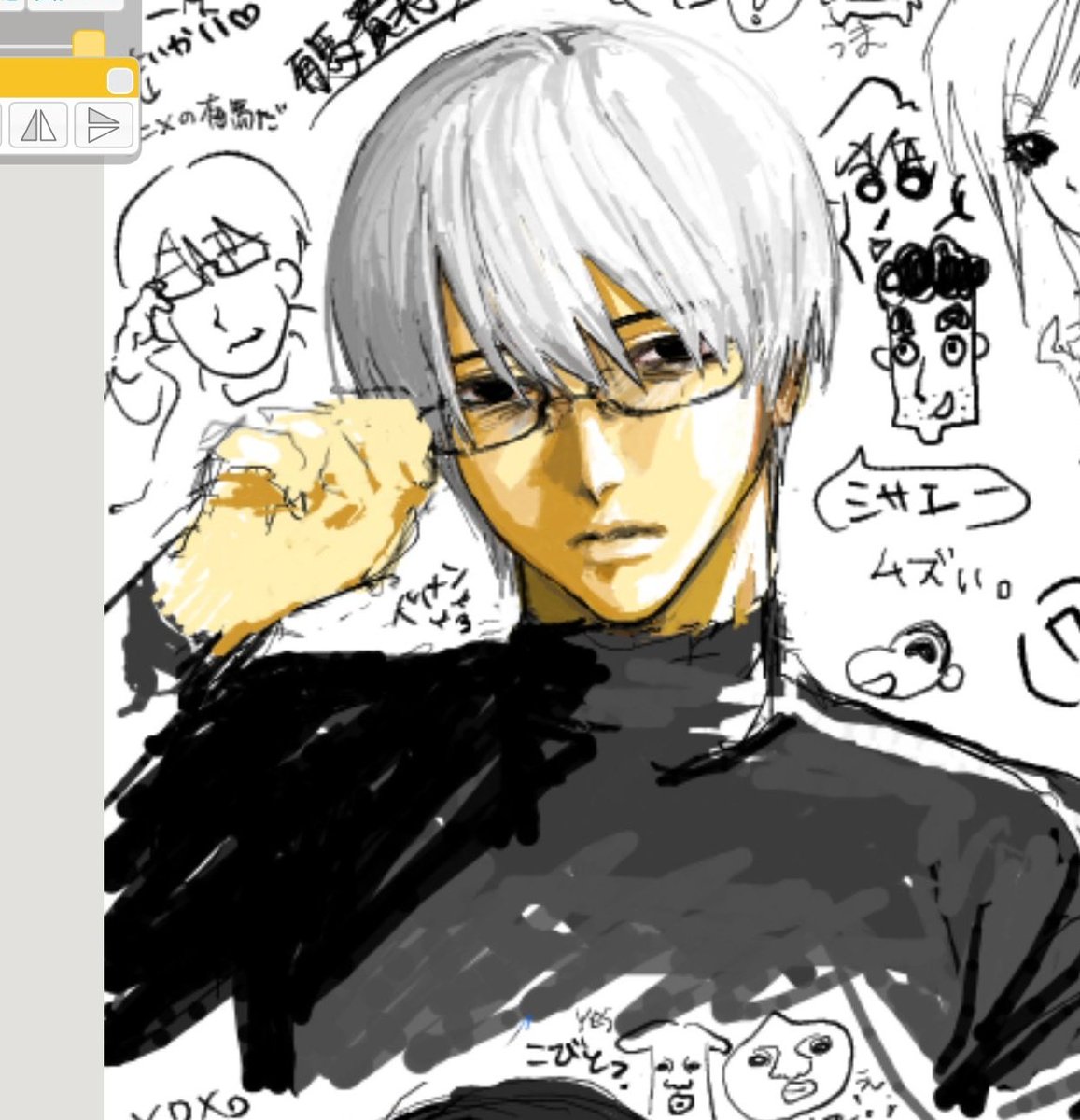 TUME_DOMA's tweet photo. 前の絵チャ(🕶) https://t.co/1QF5H7QycY
