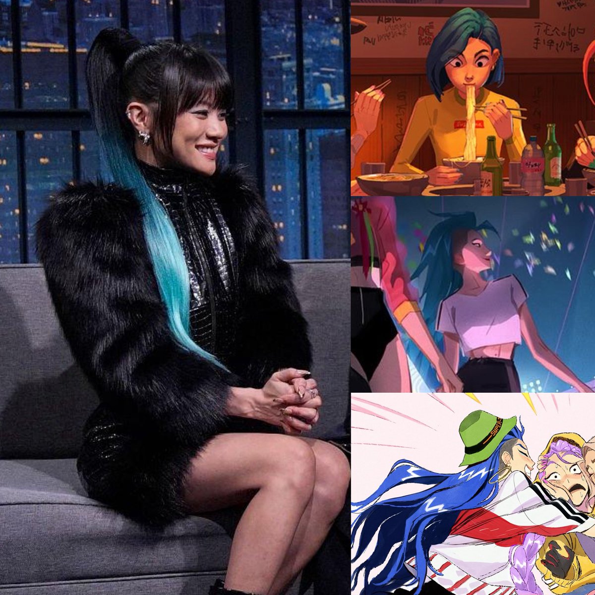 desolatist's tweet image. rei ami with blue hair… welcome back early concept design zoey!!!