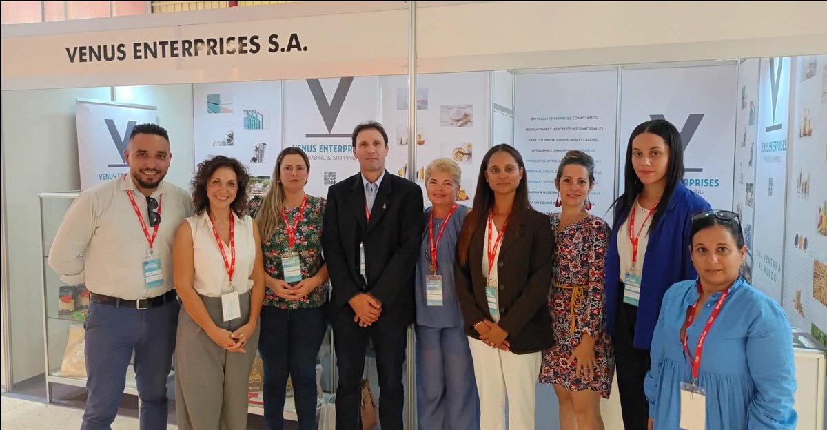 RCBClass's tweet image. RCB cerrando negocios de homologación de productos con Venus Enterprises S.A. en el marco de la FIHAV 2025.