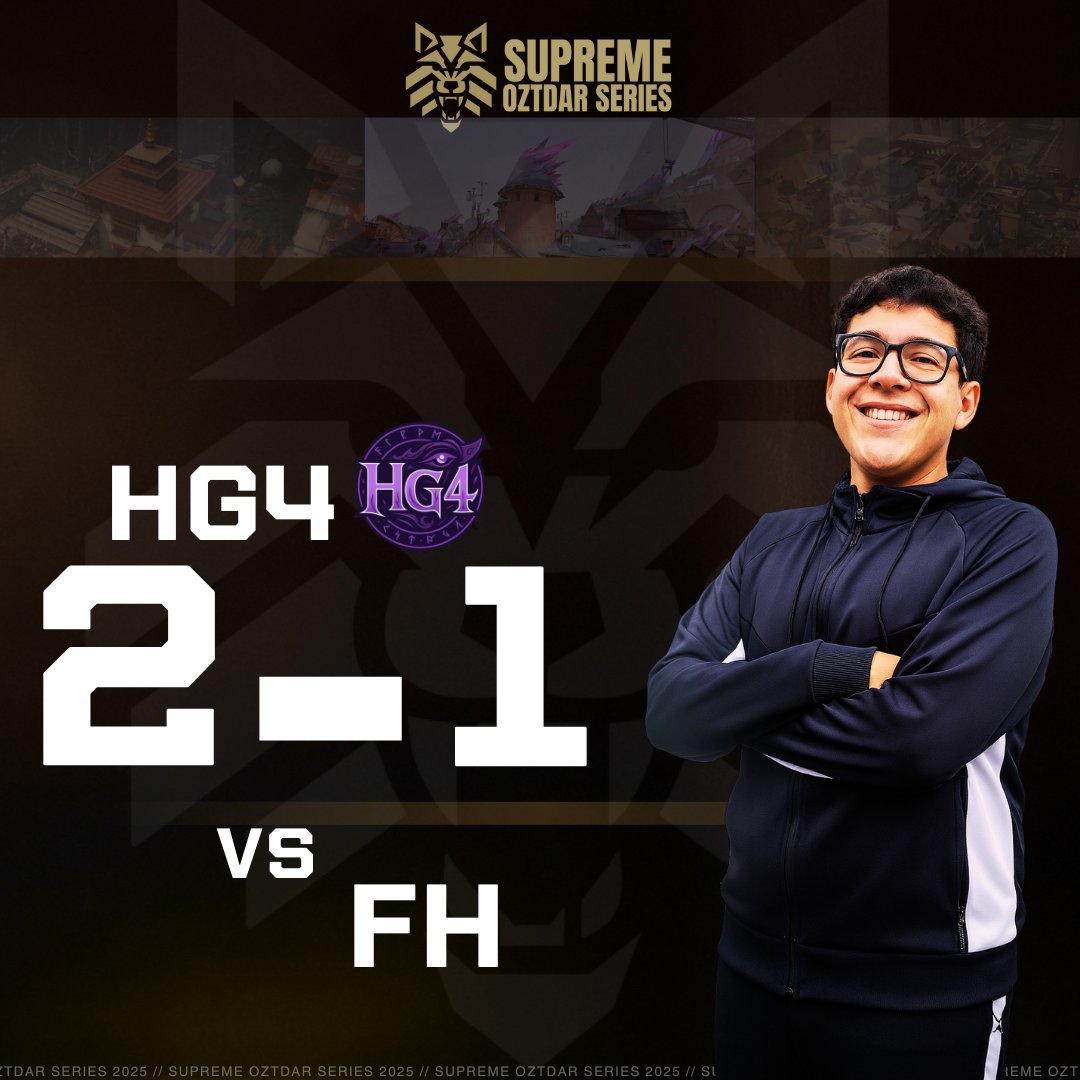 HG4 Remonta  2-1 🔥
el rival pega primero y toma ventaja, pero HG4 responde remontando el segundo y repitiendo la historia en el tercero, cerrando con sangre fría.

MAPAS: FH 13-10 HG4 || FH 13-15 HG4 || FH 11-14 HG4

#SupremeOztdarSeries #OZTDAREsports #LigaSupreme  #LATAMNorte
