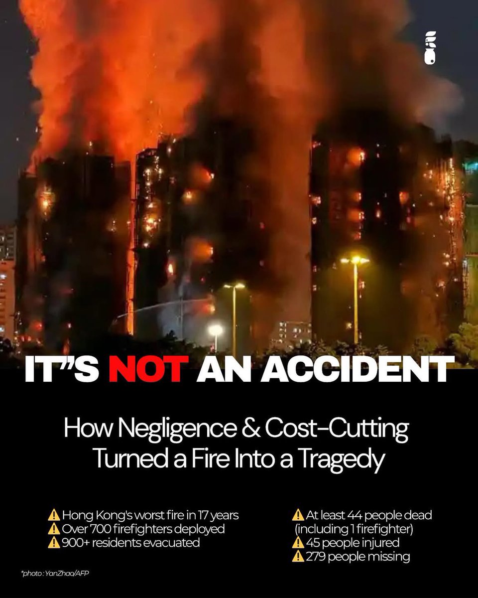 lovelight852's tweet image. I want to add as a HongKonger:

1. Mourning period isn’t a thing in HK, esp when MAMA is a Korean event not a local one. We don’t care if it takes place.

2. It’s a 6 hrs walk from Tai Po to the Kai Tak venue

Bamboo scaffolding doesn’t fuel fires, but incompetent authorities do.