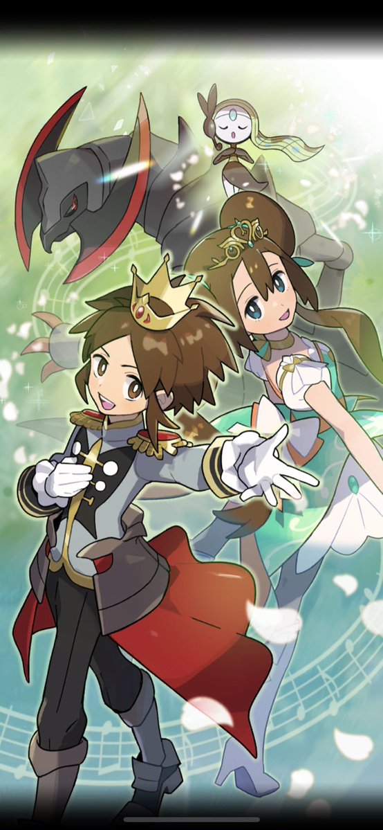 n6_nishibi's tweet image. ほ、ほんとだ………！！！ 今回のトウトウ、凄く王様を守る近衛兵の雰囲気があって、キョウメイはかなり王子や王女っぽく、そういえばチェレべルにはどこか執事や家庭教師っぽい雰囲気があるのを見ると、もしかしてイッシュネオチャンは N(王様)を中心とした一つの城を築こうとしている……？(たわ言)