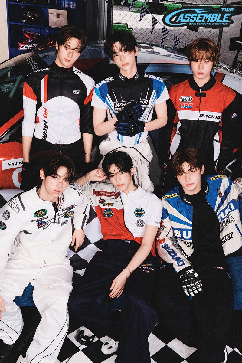 42s! Check out our new 2026 Season's Greetings concept! We had so much fun stepping into these cool racing suits together. Just like on the track, 트랙 위를 한계 없이 달리는, ‘𝙏𝙒𝙎 𝘼𝙎𝙎𝙀𝙈𝘽𝙇𝙀!’ is the theme. We hope you feel the speed and energy!

.✦🐺