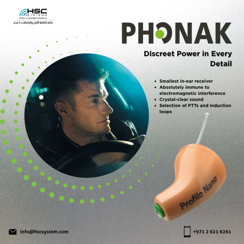 HSCSystem's tweet image. Discreet power in every detail — the Phonak Profilo Nano delivers crystal-clear, interference-free audio you can trust.

#HSCS 
#forasaferworld #uae #abudhabi #dubai #digitaltransformation
#Phonak #ProfiloNano #InEarReceiver #TacticalAudio

#نعمل_نخلص
#نتصدر_المشهد
