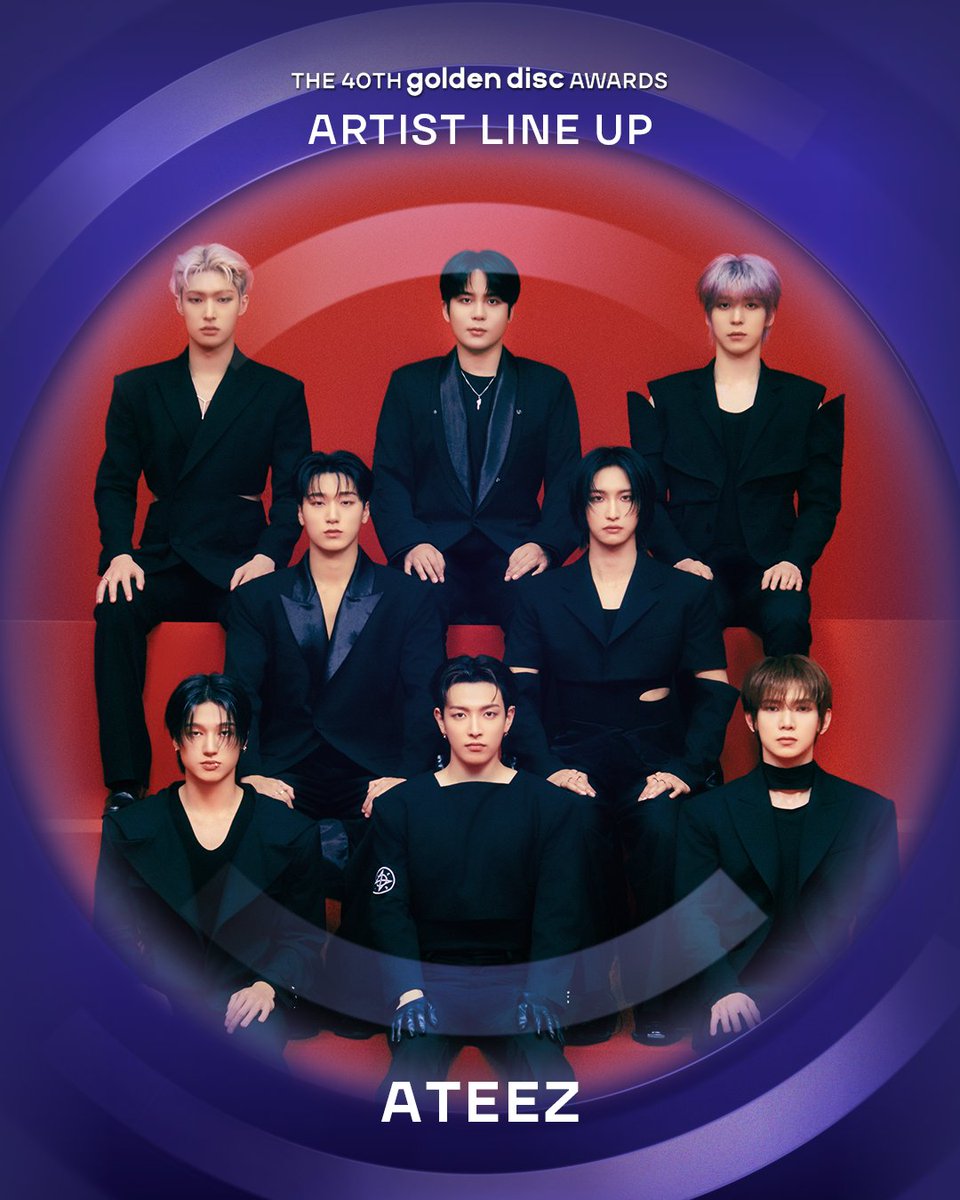 _GoldenDisc's tweet image. The 40th #GoldenDiscAwards 2nd Artist Lineup

#ATEEZ
@ATEEZofficial

The 40th Golden Disc Awards
🗓️2026.01.10(Sat)
📍TAIPEI DOME

#40thGDA #ArtistLineup
#골든디스크어워즈 #Goldendiscawards